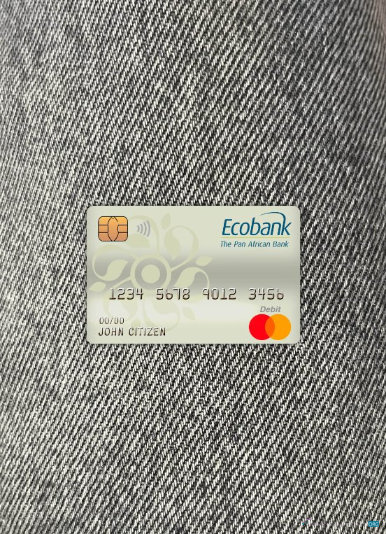 Download Burkina Faso Ecobank bank master debit card photolook front Photoshop template